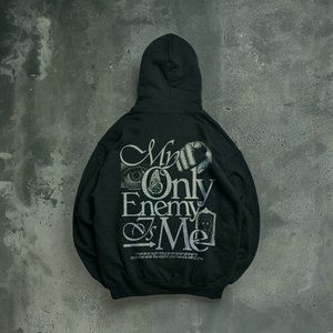 My Only Enemy Is Me, Vintage Aesthetic Hoodie